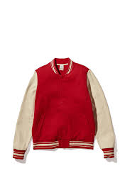 red and white custom varsity jackets