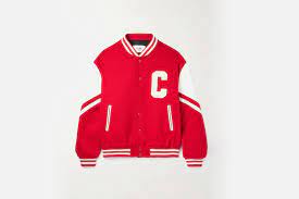 white and red customized design varsity jackets