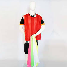 customised multicolor irreversible soccer mesh training bibs
