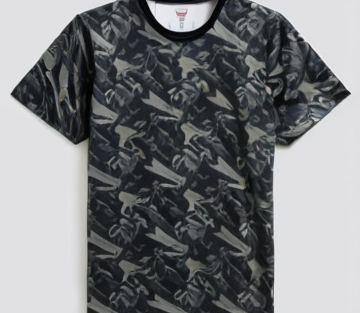 texture printed custom T-shirts
