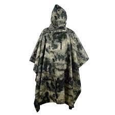 hiking ponchos in forest for hunting