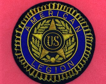 American legion Hand Embroidered Blazer Patch Hand Embroidered Bullion Wire Blazer Badge