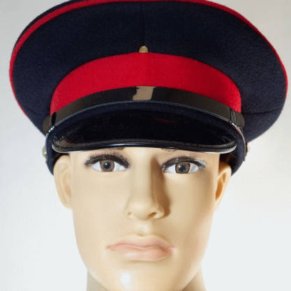 British army surplus royal black red dress uniform peaked cap hat