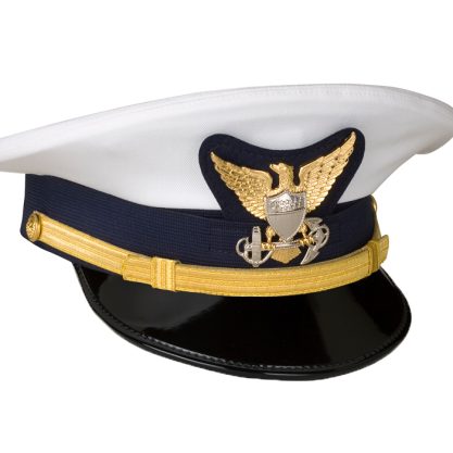 Coast Guard Lieutenant Commander Complete Cap - Bernard Cap Genuine Military Headwear & Apparel