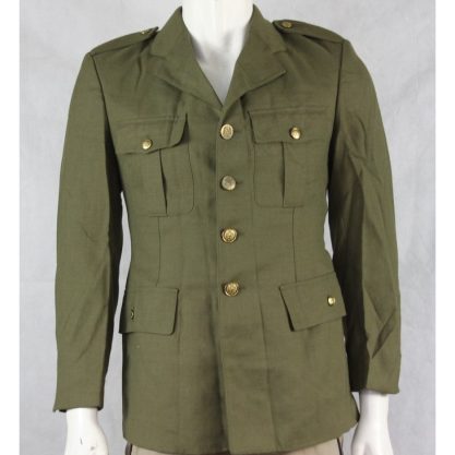 Genuine Surplus Spanish Army Green Dress Jacket Brass Buttons