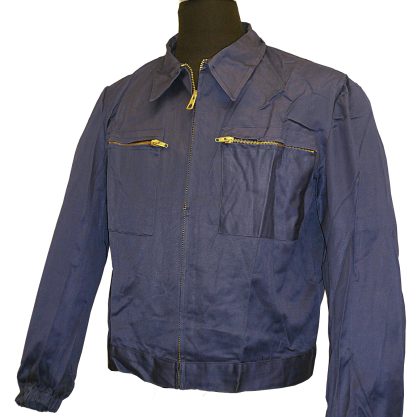 Original Genuine Italian Air Force Blue Work Jacket Military Faux Fur Liner New