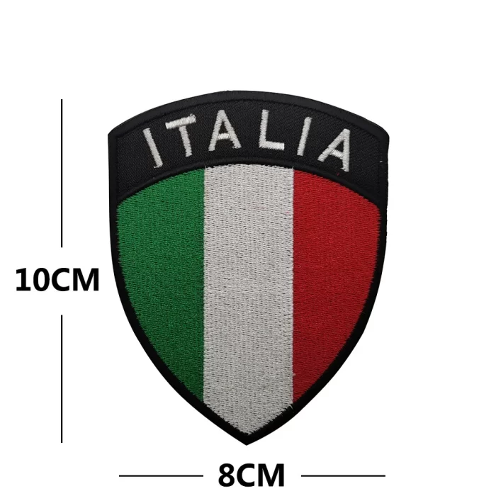 Italy Flag Army Military Tactical Patches Sicily Sardinia Sicilia Emblem Appliques Italian Shield Rubber, pvc Embroidered Badges