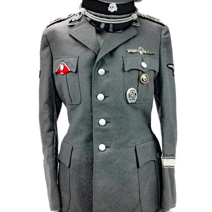 Medium – Red West German Army Bundeswehr Grey Army Officer Jacket Tunic – ASA College