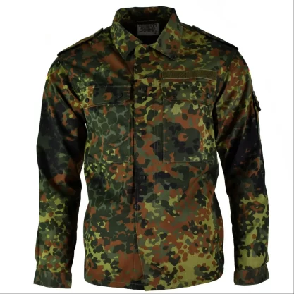 Original German Army Shirt Zipped Flecktarn Camo Tactical Combat BW Army Issue Jacket