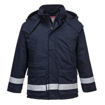 PORTWEST FR59NARXL - FR59NAR - Fire resistant and anti-static navy blue winter jacket
