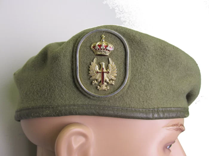 Spanish Army Beret Wool Green Vintage Military Surplus