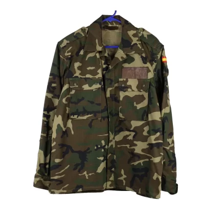 Spanish Army Camo Jacket - Small Khaki Cotton Blend
