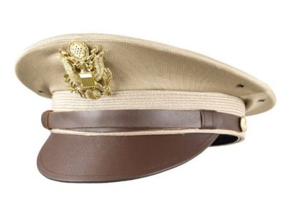 WW2 US Army Air Corps Officer Crusher Hat Military Cap With Golden Eagle Badge
