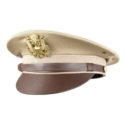 WW2 US Army Air Corps Officer Crusher Hat Military Cap With Golden Eagle Badge
