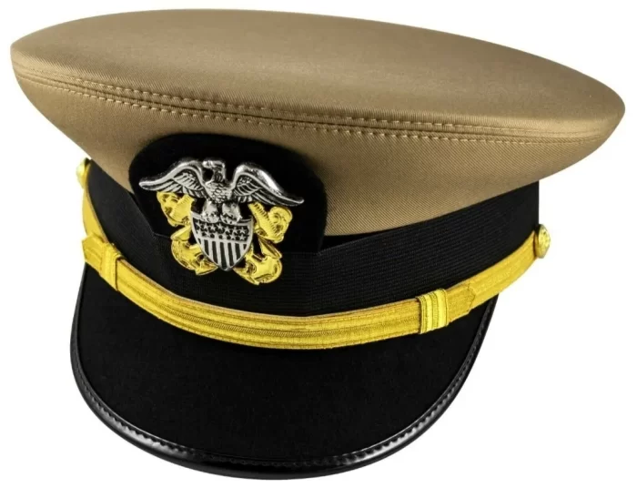 USA Navy Warrant Officer, Lieutenant Commander Khaki Military Peak Cap