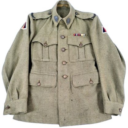 VINTAGE WW2 AUSTRALIAN ARMY UNIFORM JACKET WITH PATCHES BADGES ANZAC