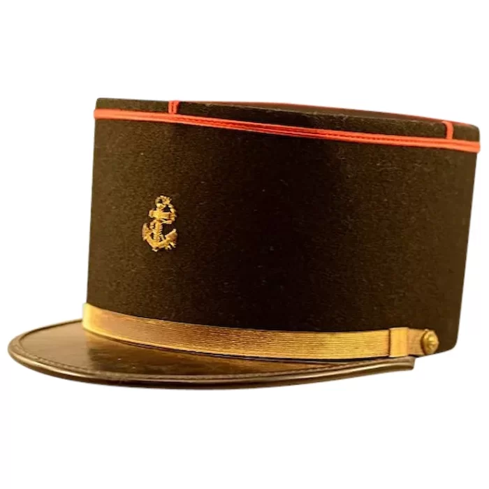 Vintage French Army Uniform Cap Hat, Military Officers Kepi
