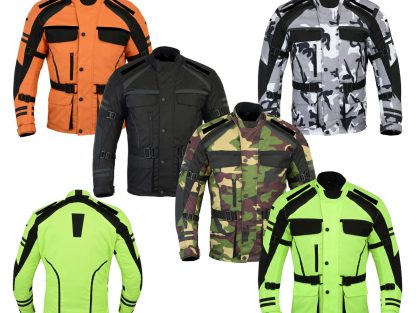 multi styles in Cardura jackets for riders