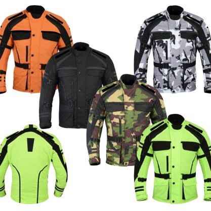 multi styles in Cardura jackets for riders