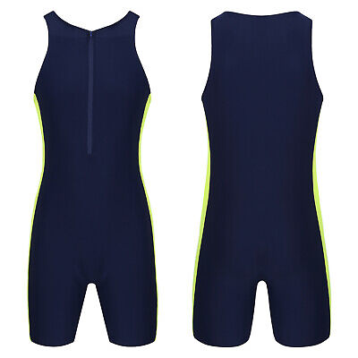 Aislor Girls Boyleg Cutout One-piece Swimsuits Swimming Costume Athletic Rash Guard Bathing Suit Swimwear