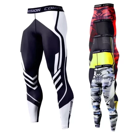 Men's Running Leggings Sportswear Quick Dry Gym Fitness Tights Workout Training Jogging Sports Trousers Compression Sport Pants