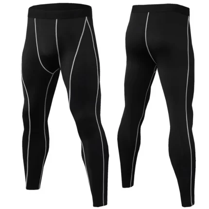 Men's Breathable Compression Pants Pockets Cool Dry Gym Leggings Baselayer Running Tights Bodybuilding Trousers Fashion Hippie Regular Fit