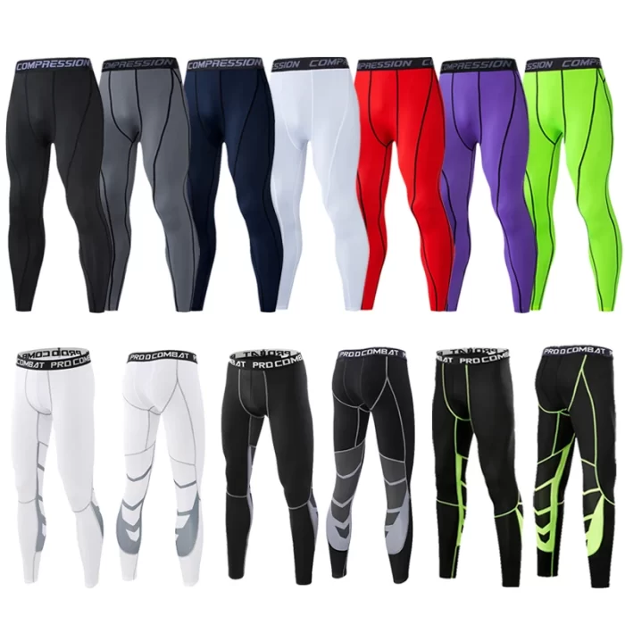 Mens Compression Pants Quickly Dry Sport Gym Workout Base Layer Pants Leggings