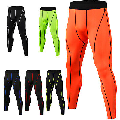 Mens Compression Pants Quickly Dry Sport Gym Workout Base Layer Pants Leggings