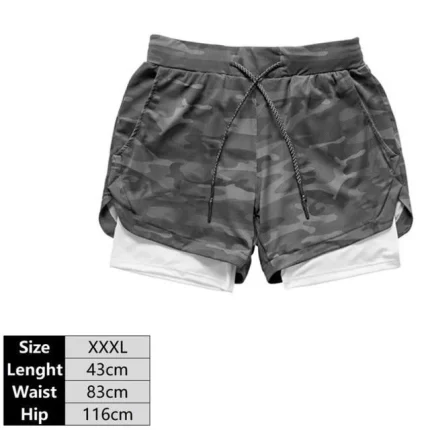 Men's Functional Hybrid Training Shorts Grey Graffiti Camouflage