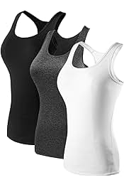 Tank Tops for Women Workout Racerback Shirts Atheltic Yoga Wear Tops Sports Tanks Undershirts Sleeveless Fitness Apparel Exercise Clothes Pack