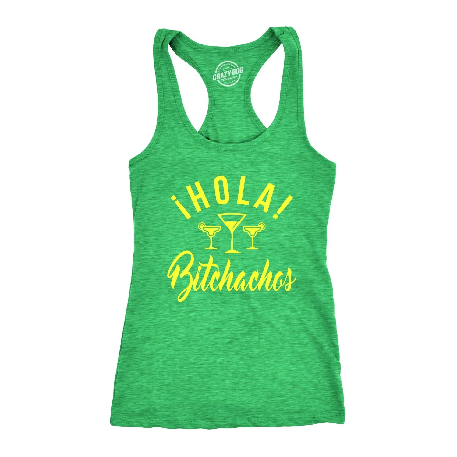 Womens Hola Bitchachos Funny Workout Shirts Cool Novelty Vintage Fitne