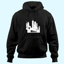 new york city Sky line winter Fleece hoodies.